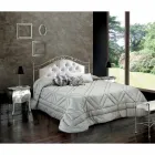 Letto matrimoniale imbottito realizzato a mano in ferro pieno Gracie Viadurini