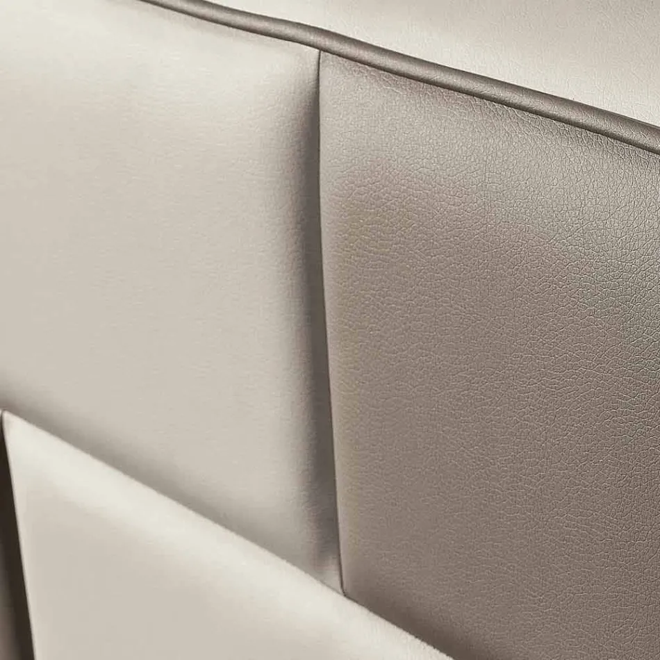 Letto matrimoniale in ecopelle con box contenitore 160x190/200 cm Gin Viadurini