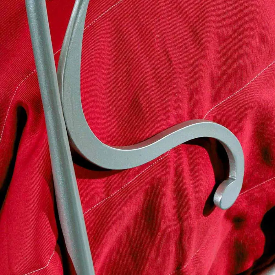 Letto matrimoniale in ferro artigianale con gambe coniche Zoe Viadurini