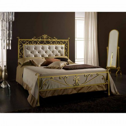 Letto Matrimoniale in Ferro Battuto Giglio Viadurini