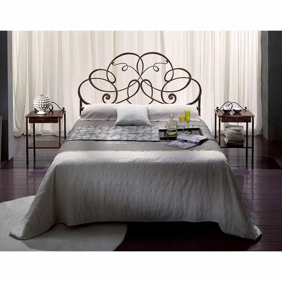 Letto Matrimoniale in Ferro Battuto Granito Viadurini