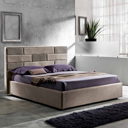 Letto matrimoniale moderno con box contenitore 160x190/200 cm Gin Viadurini