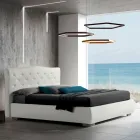 Letto Matrimoniale Moderno con Box e Testata Trapuntata - Londra Viadurini