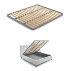 Letto Matrimoniale Moderno con Box e Testata Trapuntata - Londra Viadurini