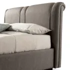 Letto Matrimoniale Moderno con Box in Pelle Ignifuga - Ania Viadurini