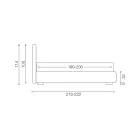 Letto Matrimoniale Moderno con Box in Pelle Ignifuga - Ania Viadurini