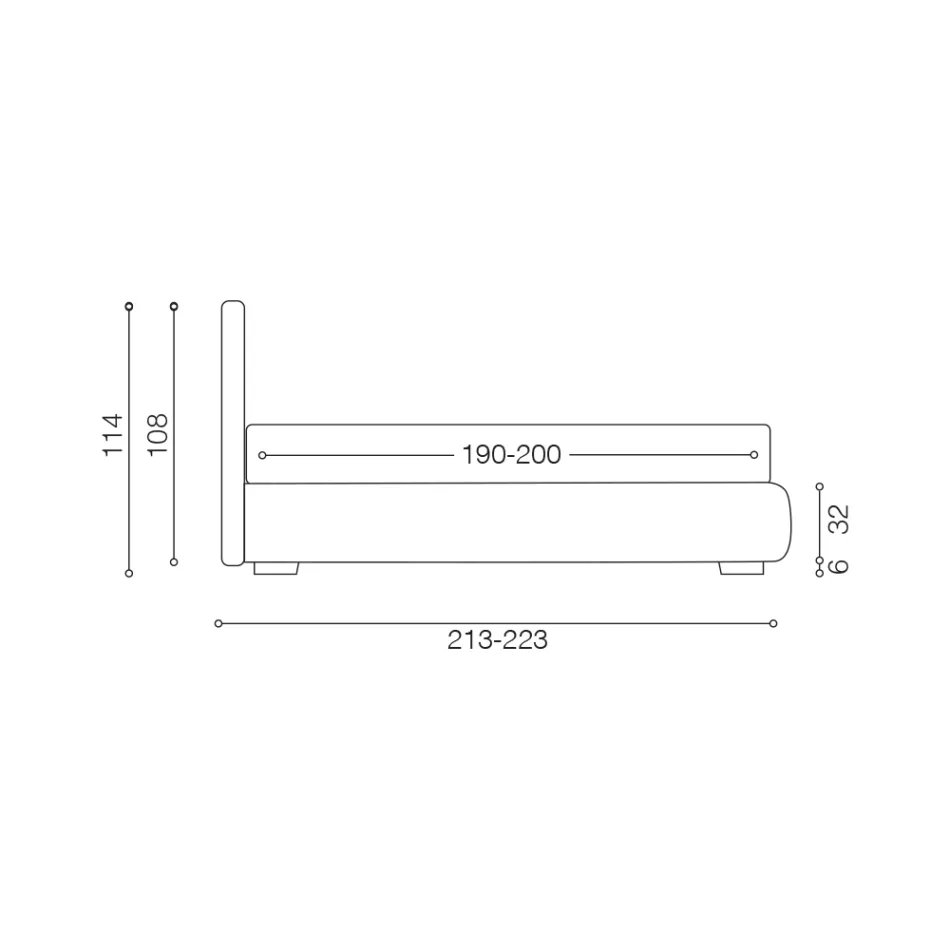 Letto Matrimoniale Moderno con Box in Pelle Ignifuga - Ania Viadurini