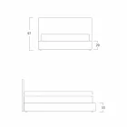 Letto matrimoniale moderno, senza contenitore, Gaya New by Bolzan Viadurini