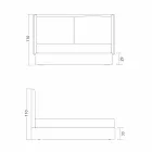 Letto matrimoniale moderno, senza contenitore, Kate by Bolzan Viadurini