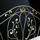 Letto matrimoniale neoclassico forgiato a mano in ferro pieno Jessica Viadurini