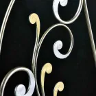 Letto matrimoniale neoclassico forgiato a mano in ferro pieno Jessica Viadurini