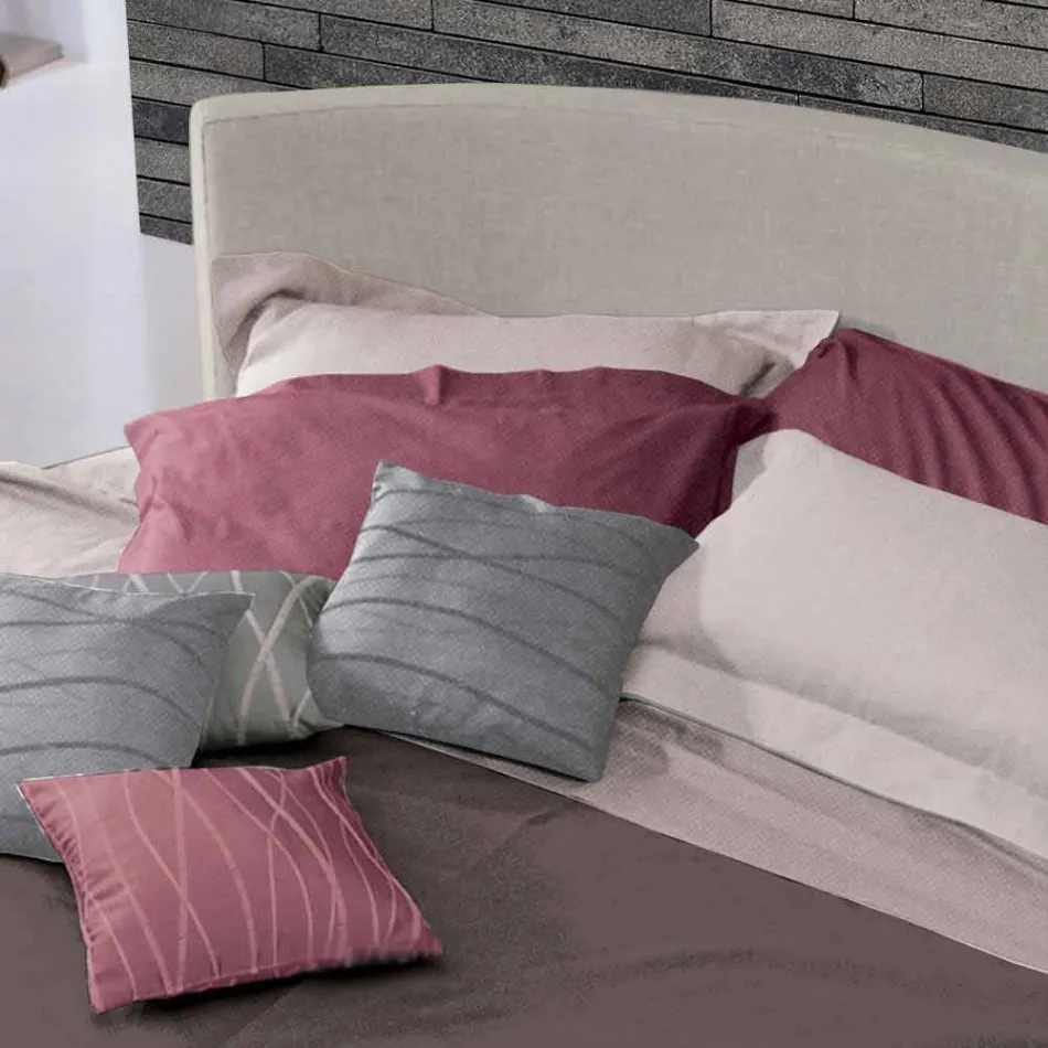 Letto Matrimoniale Rotondo di Design Rivestito in Tessuto Made in Italy - Rello Viadurini