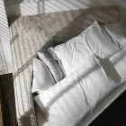 Letto Matrimoniale Rotondo Moderno con Testiera Angolare Made in Italy - Tima Viadurini