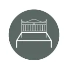 Letto Matrimoniale Testata in Ferro Tubolare Marrone Anticato Oro - Taglia Viadurini