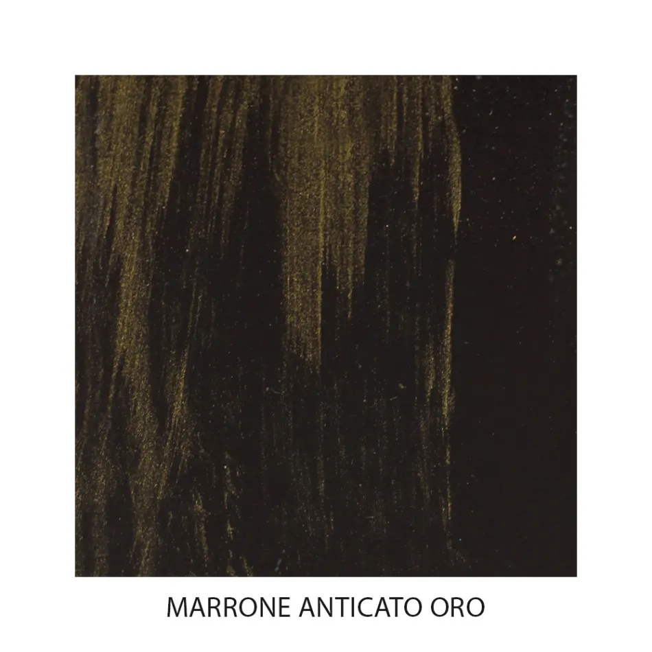 Letto Matrimoniale Testata in Ferro Tubolare Marrone Anticato Oro - Taglia Viadurini