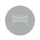 Letto Matrimoniale Testata in Ferro Tubolare Marrone Anticato Oro - Taglia Viadurini