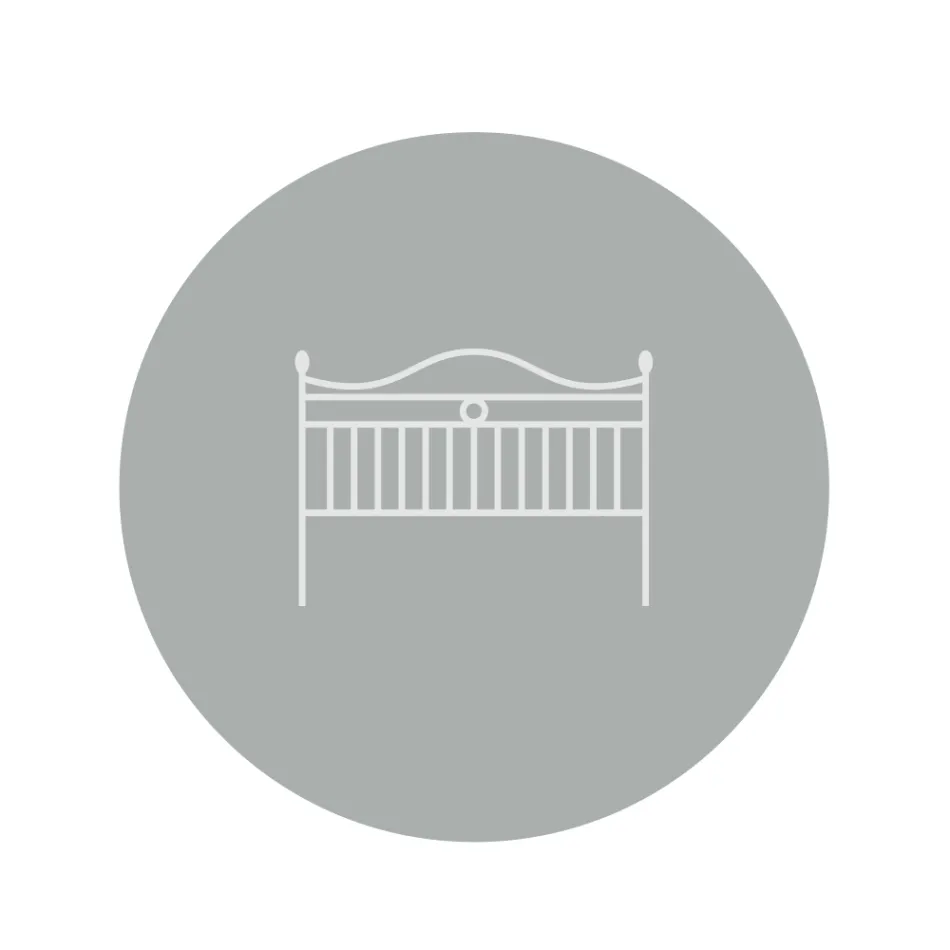 Letto Matrimoniale Testata in Ferro Tubolare Marrone Anticato Oro - Taglia Viadurini