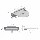 Letto Rotondo Matrimoniale Rivestito in Ecopelle di Design Made in Italy - Vesio Viadurini