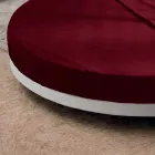 Letto Rotondo Matrimoniale Rivestito in Ecopelle di Design Made in Italy - Vesio Viadurini