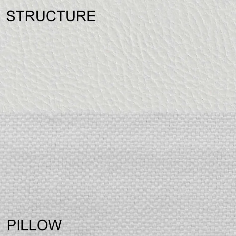 Letto Rotondo Matrimoniale Rivestito in Ecopelle di Design Made in Italy - Vesio Viadurini