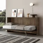 Letto Singolo a Scomparsa Orizzontale Made in Italy - Collaborativo Viadurini