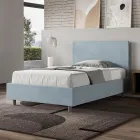 Letto Una Piazza e Mezzo 120x200 cm con Testata in Microfibra Made in Italy - Pallone Viadurini