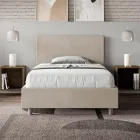 Letto Una Piazza e Mezzo 120x200 cm con Testata in Microfibra Made in Italy - Pallone Viadurini