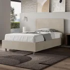 Letto Una Piazza e Mezzo 120x200 cm con Testata in Microfibra Made in Italy - Pallone Viadurini