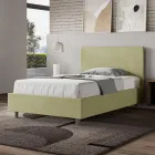 Letto Una Piazza e Mezzo 120x200 cm con Testata in Microfibra Made in Italy - Pallone Viadurini