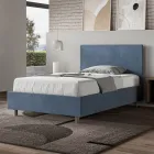 Letto Una Piazza e Mezzo 120x200 cm con Testata in Microfibra Made in Italy - Pallone Viadurini