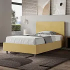 Letto Una Piazza e Mezzo 120x200 cm con Testata in Microfibra Made in Italy - Pallone Viadurini