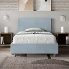 Letto Una Piazza e Mezzo 120x200 cm con Testata in Microfibra Made in Italy - Pallone Viadurini
