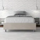 Letto Una Piazza e Mezzo 120x200 cm Rivestito in Microfibra Made in Italy - Atleta Viadurini