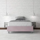 Letto Una Piazza e Mezzo 120x200 cm Rivestito in Microfibra Made in Italy - Atleta Viadurini