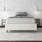 Letto Una Piazza e Mezzo 120x200 cm Rivestito in Similpelle Made in Italy - Atleta Viadurini