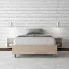 Letto Una Piazza e Mezzo 120x200 cm Rivestito in Similpelle Made in Italy - Atleta Viadurini