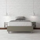Letto Una Piazza e Mezzo 120x200 cm Rivestito in Similpelle Made in Italy - Atleta Viadurini
