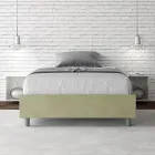 Letto Una Piazza e Mezzo 140x200 cm Rivestito in Microfibra Made in Italy - Atleta Viadurini