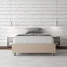 Letto Una Piazza e Mezzo 140x200 cm Rivestito in Similpelle Made in Italy - Atleta Viadurini