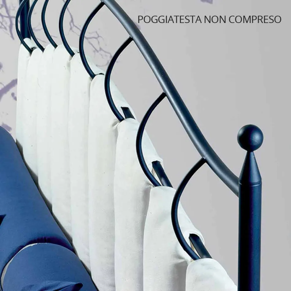 Letto Una Piazza e Mezzo in Ferro Battuto Ametista Viadurini