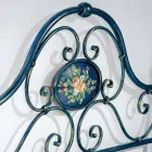 Letto una piazza e mezzo in ferro battuto schiacciato di design Gloria Viadurini