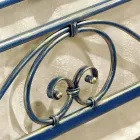 Letto una piazza e mezzo in ferro battuto schiacciato di design Gloria Viadurini