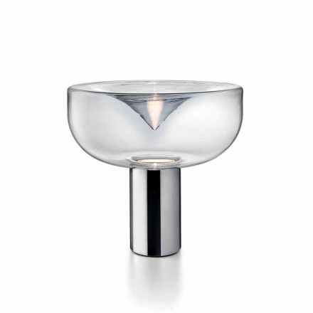 Leucos Aella lampada da tavolo moderna in vetro cristallo a Led RGB Viadurini