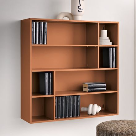 Libreria a Muro di Design in Nobilitato di Diversi Colori Made in Italy - Kea Viadurini