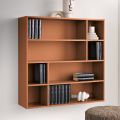 Libreria a Muro di Design in Nobilitato di Diversi Colori Made in Italy - Kea