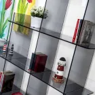 Libreria a muro fumé Sfera3 L180 x H180 x P30 cm, made in Italy Viadurini