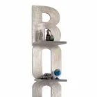 Libreria a parete dal design fatta a mano in Italia 3 mensole Nicla Viadurini