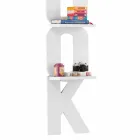 Libreria a parete dal design fatta a mano in Italia 3 mensole Nicla Viadurini