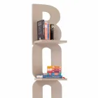 Libreria a parete dal design fatta a mano in Italia 3 mensole Nicla Viadurini