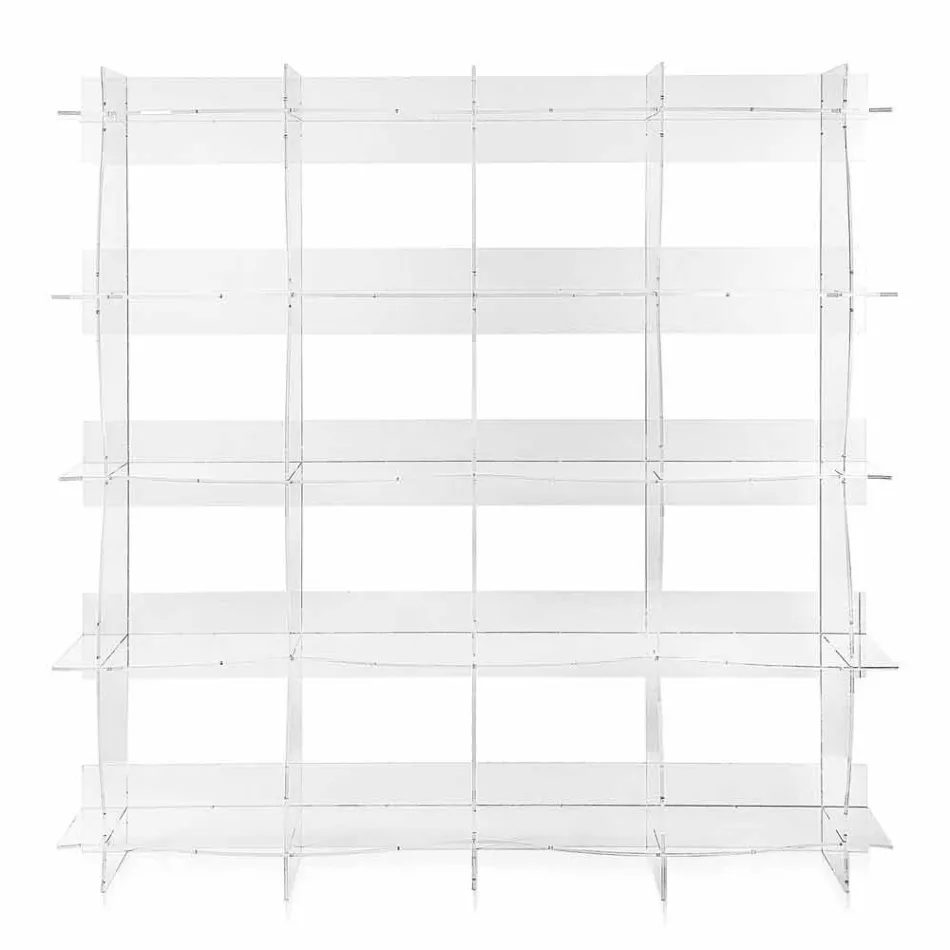 Libreria autoportante/a muro design moderno Pam trasparente  Viadurini